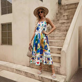 Printed Halter Pocket Dress 2