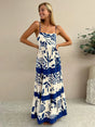 Ruffled Floral Elegance Maxi Dress
