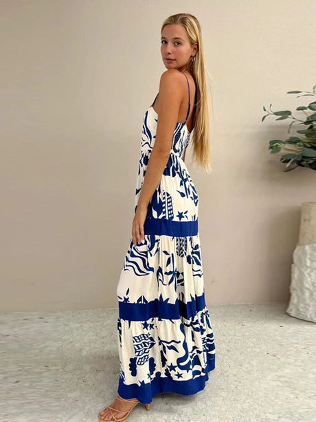 Ruffled Floral Elegance Maxi Dress 1