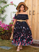 Ruffled Floral Maxi Dress – Plus Size 2