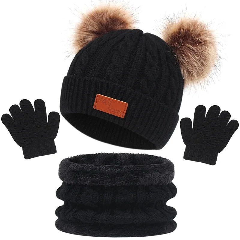 Baby Winter Knit Set – Hat, Scarf & Mittens Bianca Australia