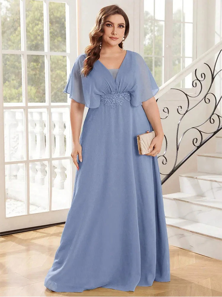 Plus Size Chiffon Evening Dress Bianca Australia