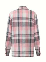 Plus Size Plaid Loose Shirt