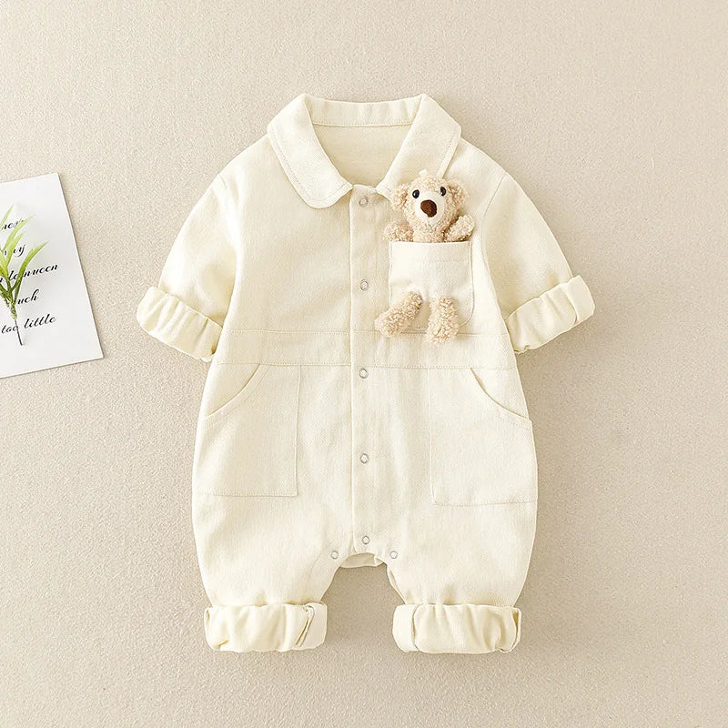 Bear Pocket Denim Romper - Bianca Australia