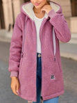 Mira | Fleece-Lined Hoodie Cardigan in Lamb Wool Style Bianca Australia