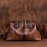 Vintage Leather Shoulder Bag – Large Capacity Workoutry