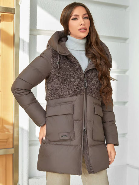Jade | Short Plush Hooded Parka Bianca Australia