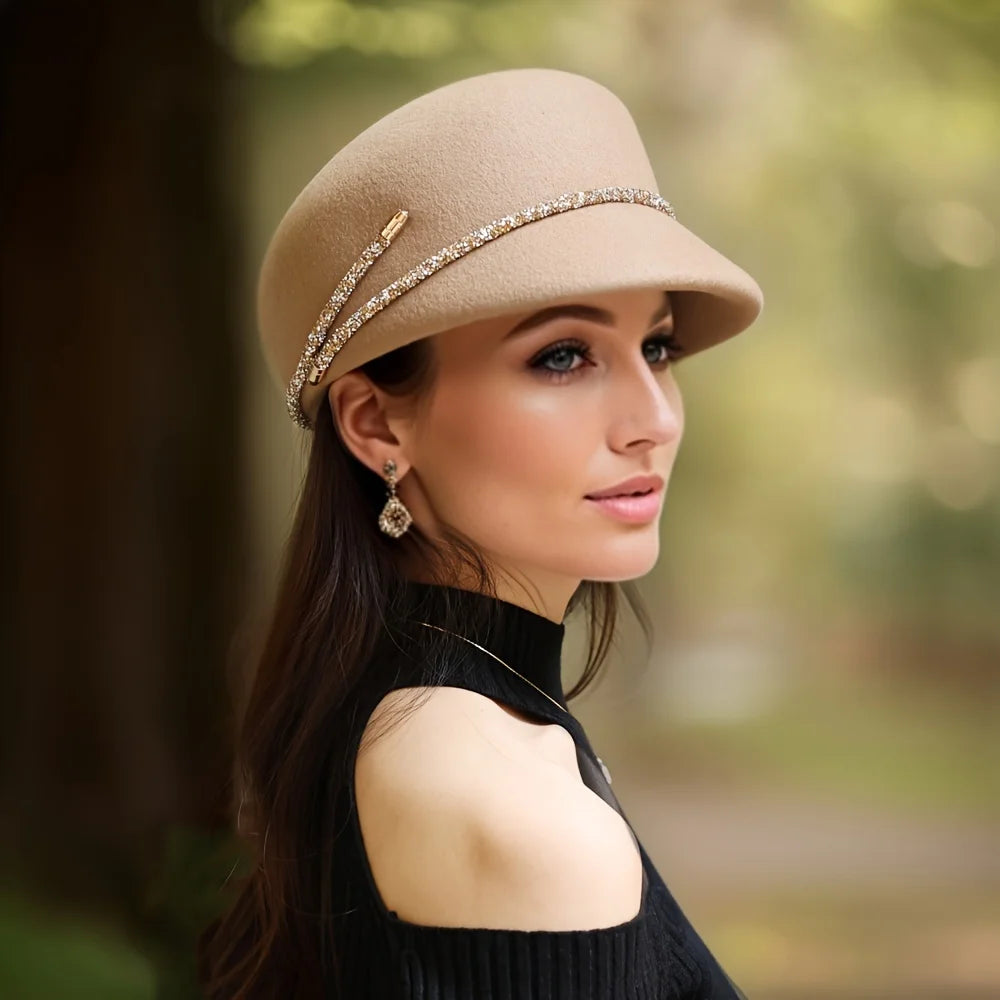 French Wool Felt Octagonal Hat – Retro Adjustable Workoutry