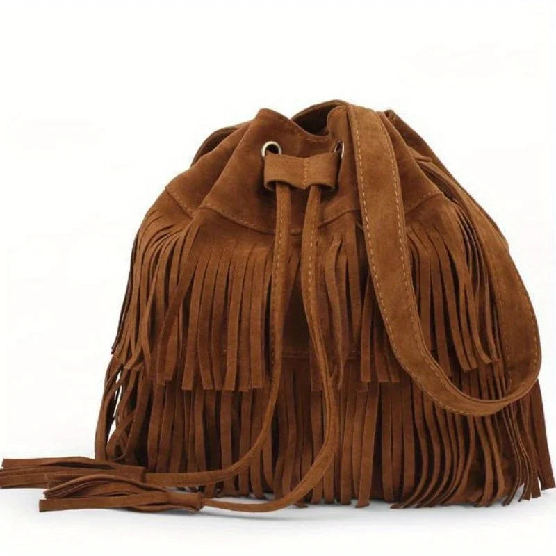 Soft Velvet Tassel Shoulder Bag Workoutry