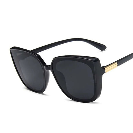 Luxury Cat Eye Sunglasses – Oversized Black Frame Workoutry