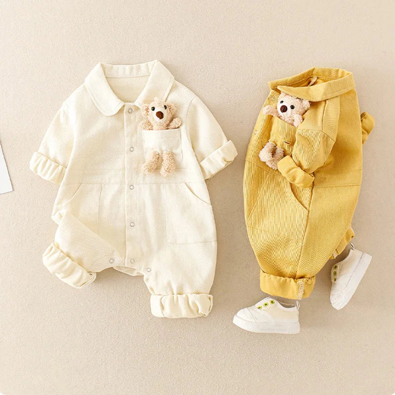 Bear Pocket Denim Romper - Bianca Australia