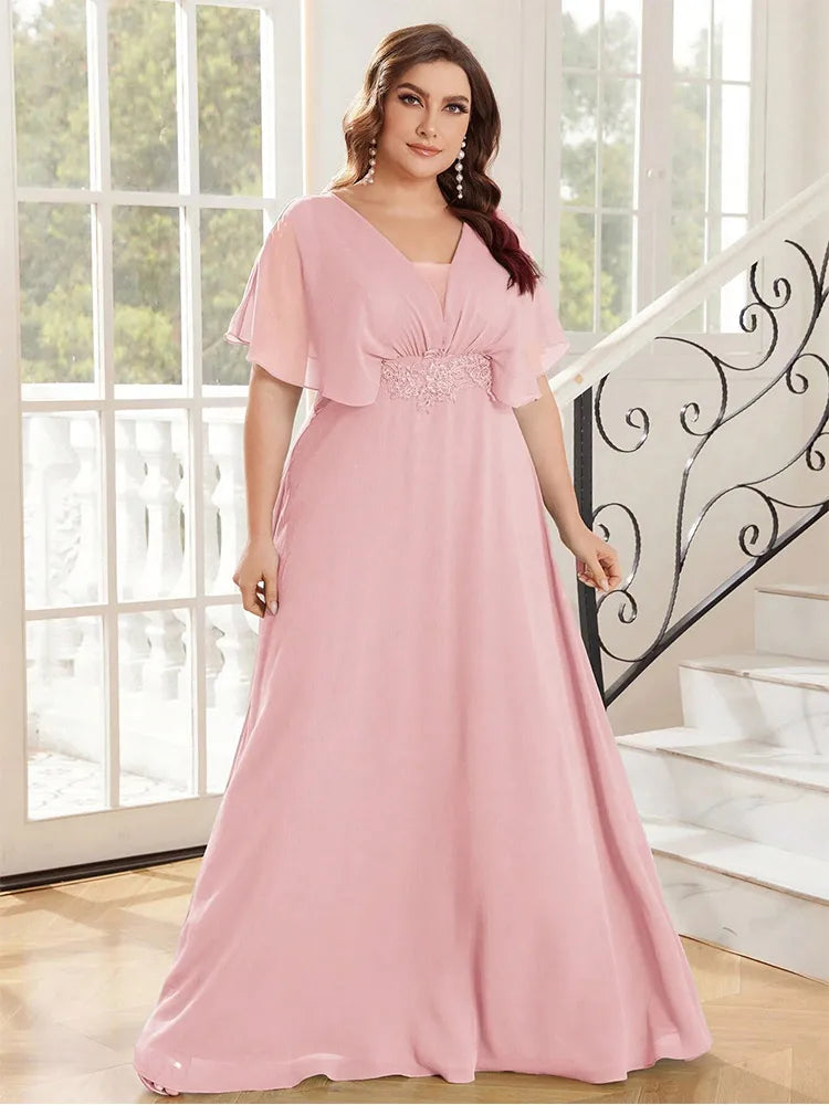 Plus Size Chiffon Evening Dress Bianca Australia