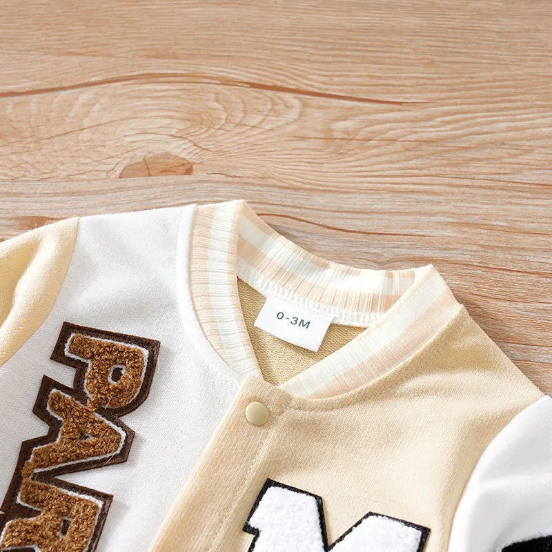 Cartoon Baby Baseball Romper – Long Sleeve Style Bianca Australia
