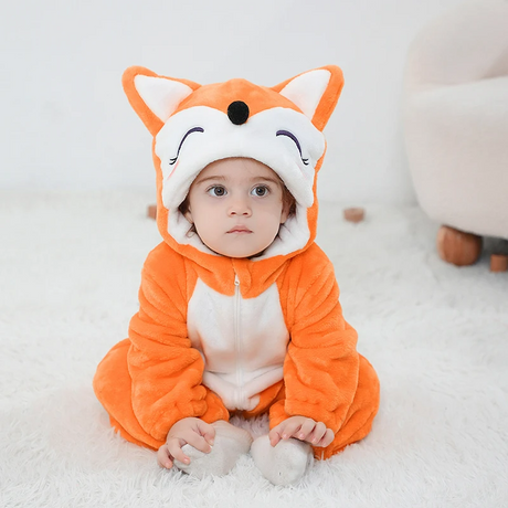 Baby Fox Romper – Cosy Zip-Up Hoodie Bianca Australia