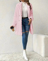 Jade | Double-Breasted Coral Fleece Wool Coat Bianca Australia