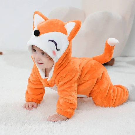 Baby Fox Romper – Cosy Zip-Up Hoodie Bianca Australia