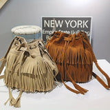 Soft Velvet Tassel Shoulder Bag Workoutry