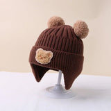 Cartoon Bear Knit Hat – Ear Protection for Babies Bianca Australia