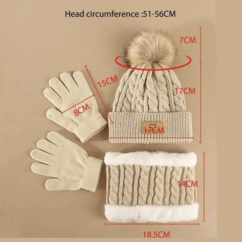 Cosy Kids’ Beanie, Scarf & Gloves Set Bianca Australia