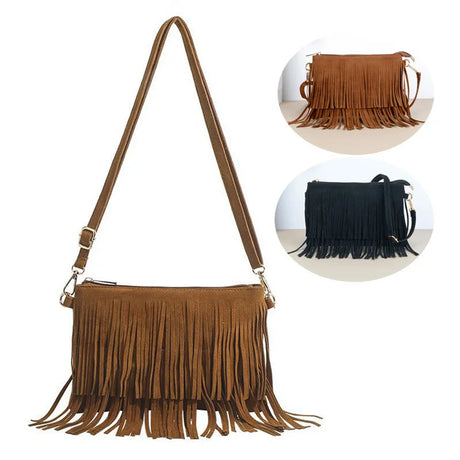 Boho Tassel Crossbody Bag – Vintage Style Workoutry