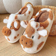 Cow Print Plush Slippers Bianca Australia