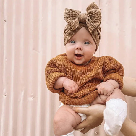 Newborn Winter Turban with Bow – Matching Set Bianca Australia