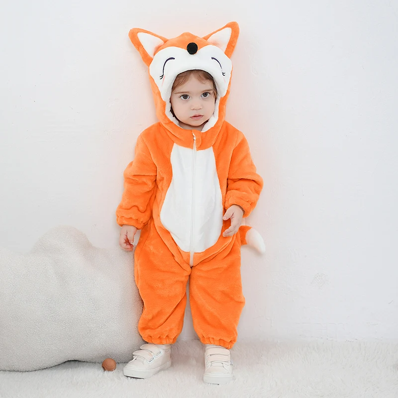 Baby Fox Romper – Cosy Zip-Up Hoodie Bianca Australia