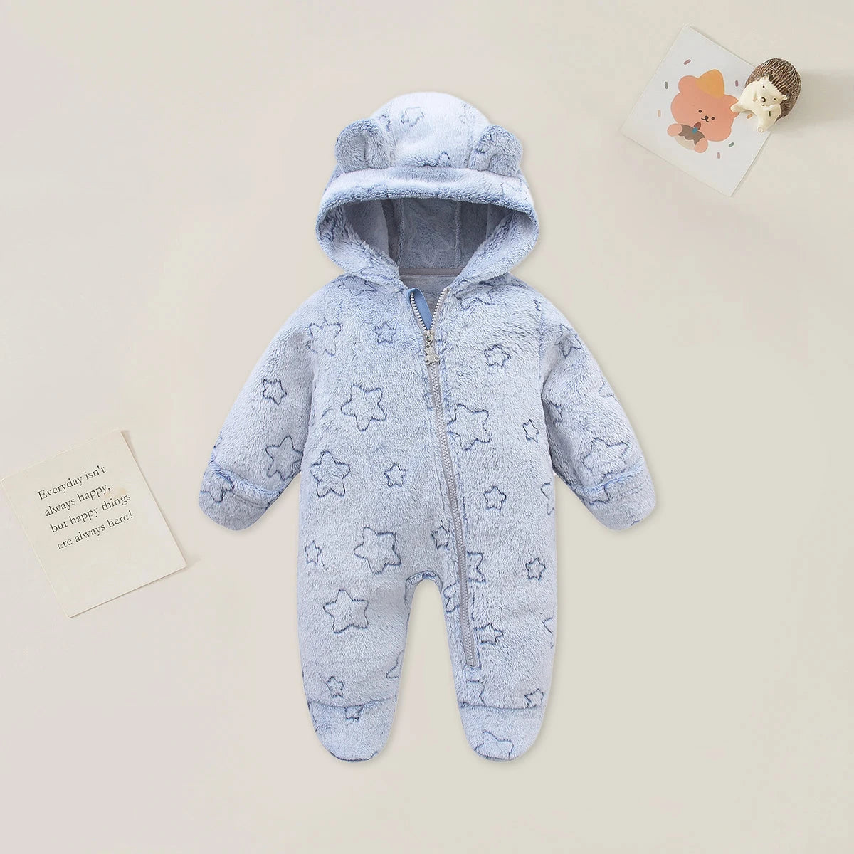 Flannel Baby Onesie – Warm & Cartoon-Style Bianca Australia