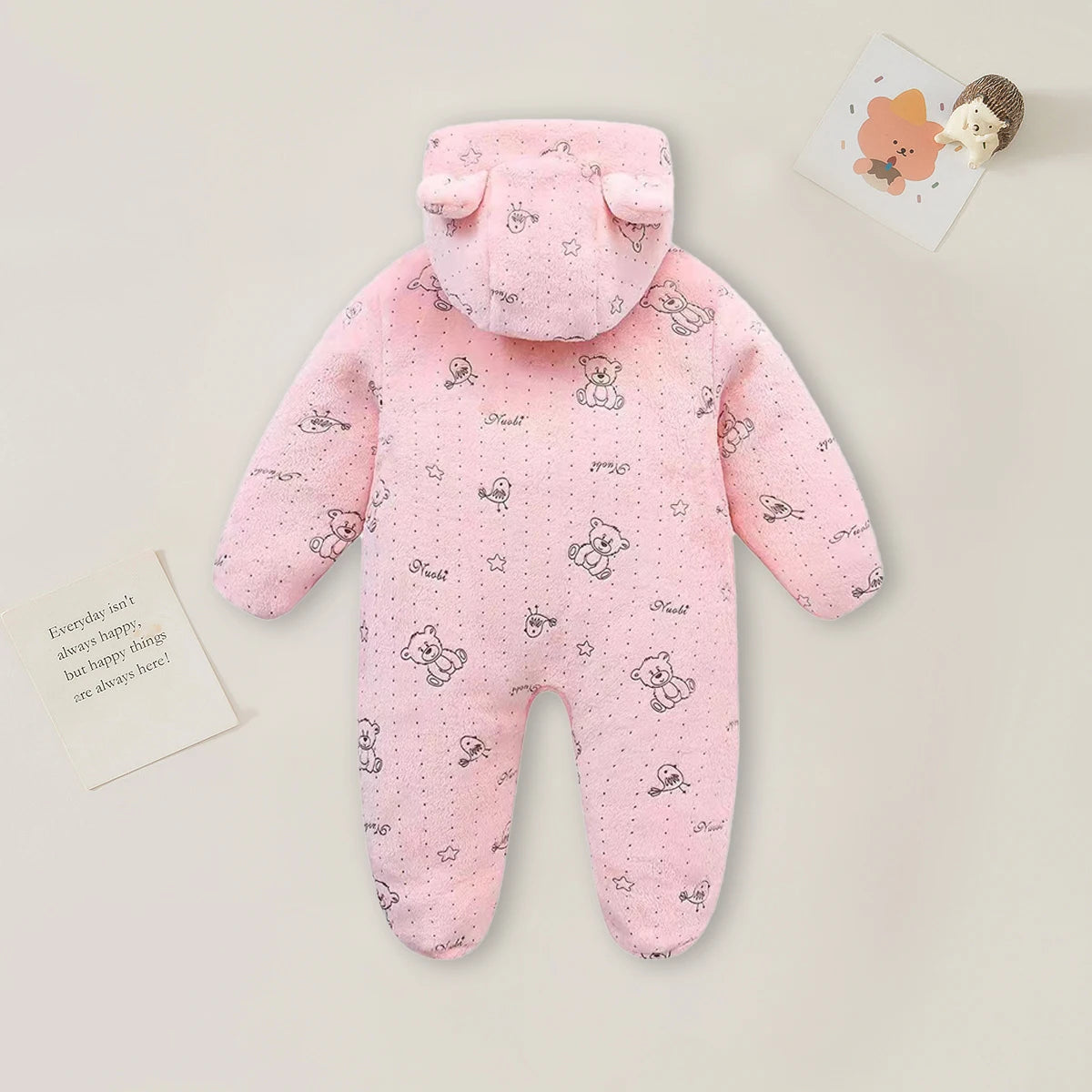 Flannel Baby Onesie – Warm & Cartoon-Style Bianca Australia