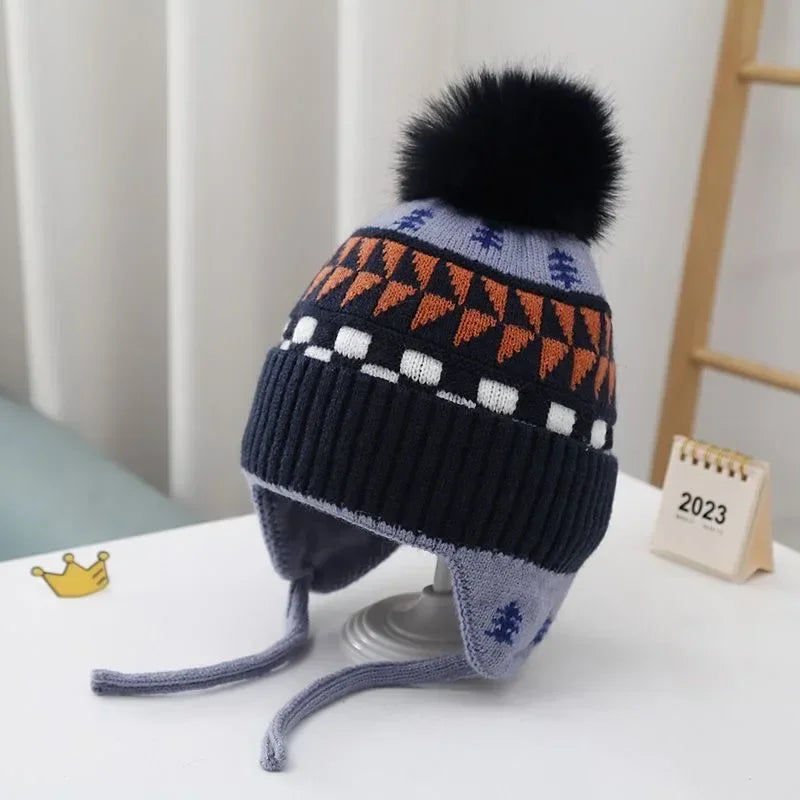 Cute Winter Hat with Pom & Smile Lining Bianca Australia