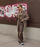 Vintage Plaid Long Sleeve Shirt