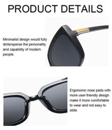 Luxury Cat Eye Sunglasses – Oversized Black Frame Workoutry