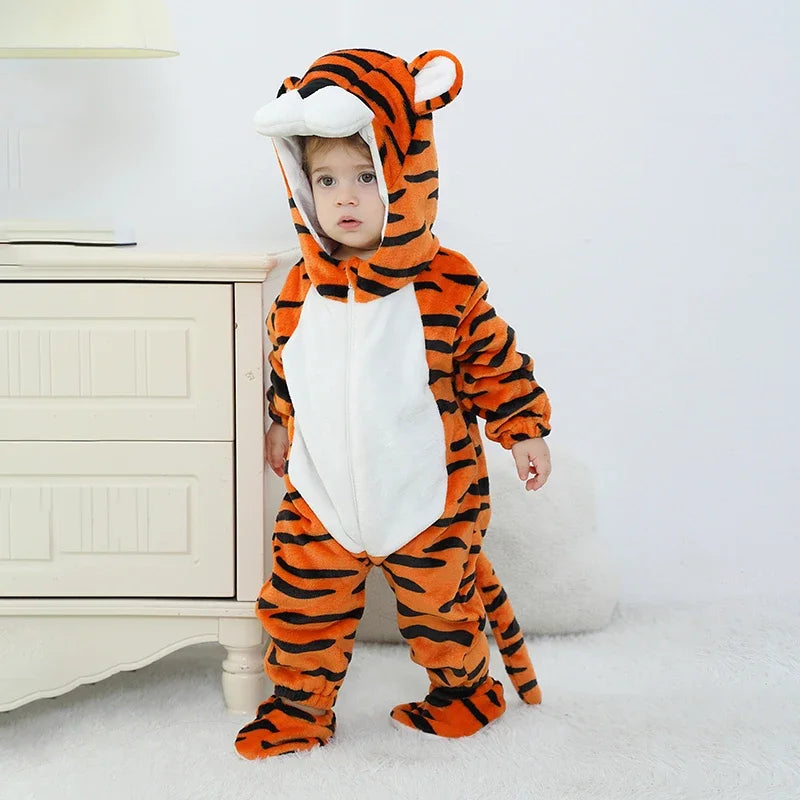 Baby Tiger Romper – Cosy Zip-Up Costume Bianca Australia