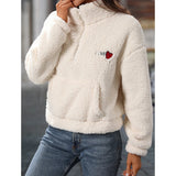 Sohee | Korean Letter Print Zip Sweatshirt Bianca Australia