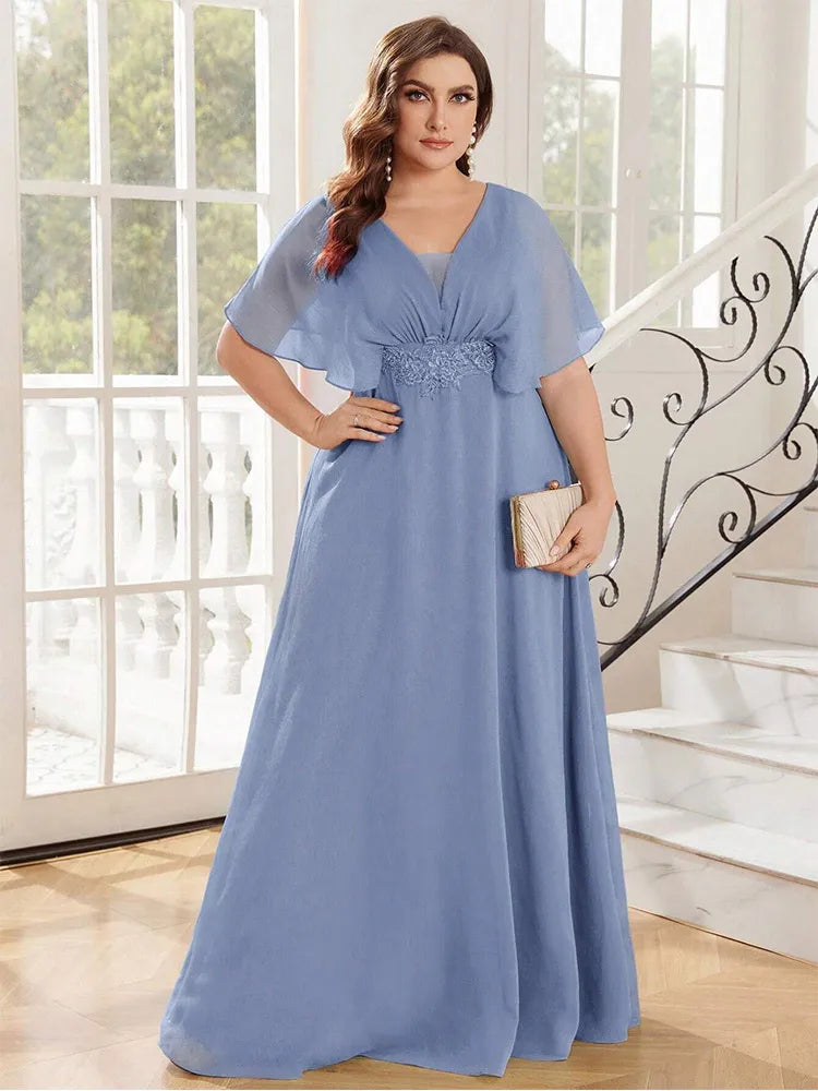 Plus Size Chiffon Evening Dress Bianca Australia