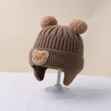 Cartoon Bear Knit Hat – Ear Protection for Babies Bianca Australia