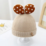 Polka Dot Baby Beanie with Bow – Warm & Cosy Bianca Australia