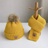 Kids’ Bear Knit Hat & Neck Warmer Bianca Australia