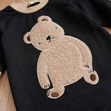 Teddy Bear Baby Romper – Soft & Embroidered Style Bianca Australia