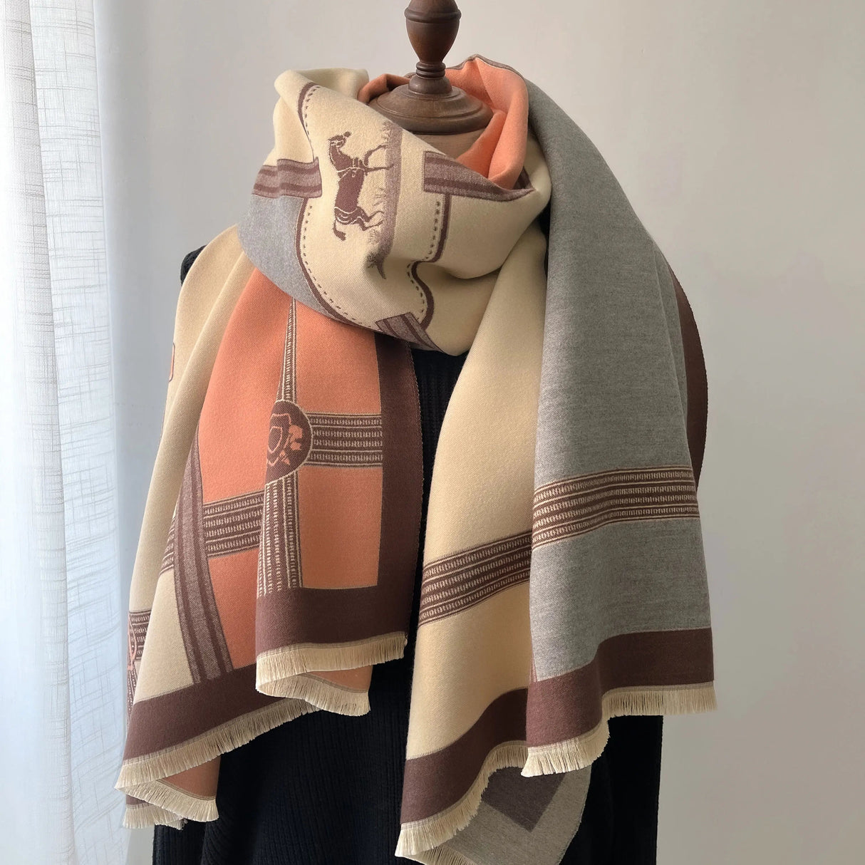 Willa | Luxe Cashmere-Feel Winter Tassel Scarf Bianca Australia