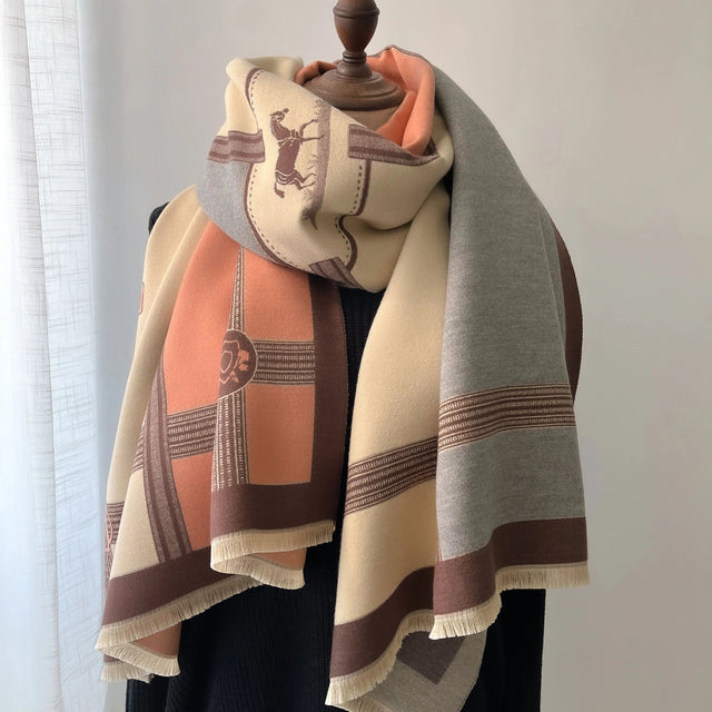 Willa | Luxe Cashmere-Feel Winter Tassel Scarf Bianca Australia