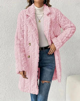 Jade | Double-Breasted Coral Fleece Wool Coat Bianca Australia