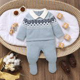 Patterned Baby Romper – Long Sleeve & Cosy Fit - Bianca Australia