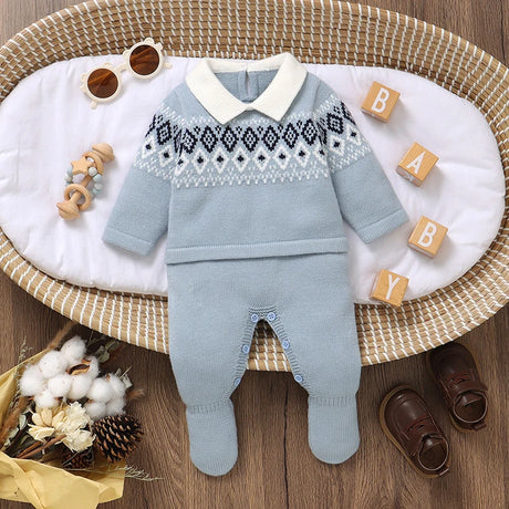 Patterned Baby Romper – Long Sleeve & Cosy Fit - Bianca Australia
