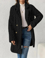 Jade | Double-Breasted Coral Fleece Wool Coat Bianca Australia