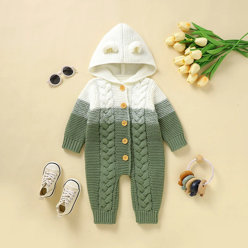 Hooded Baby Romper – Cosy Unisex Fit - Bianca Australia