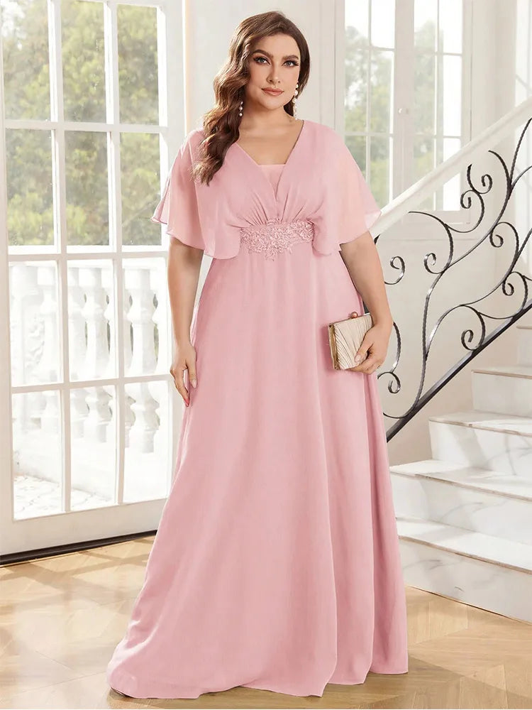 Plus Size Chiffon Evening Dress Bianca Australia