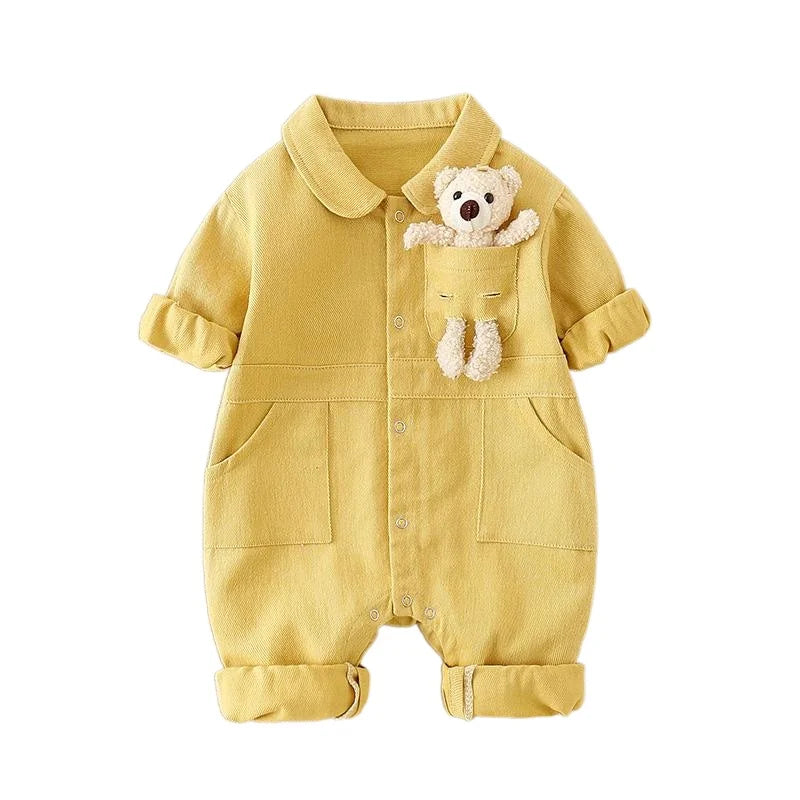 Bear Pocket Denim Romper - Bianca Australia