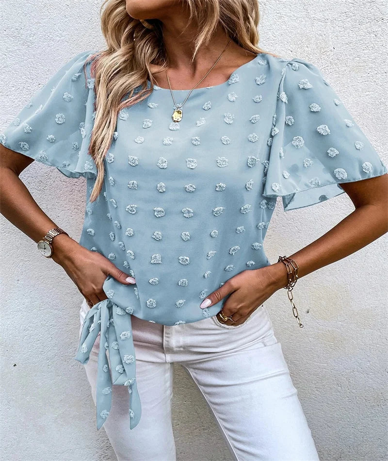 Jacquard Short Sleeve Casual Shirt