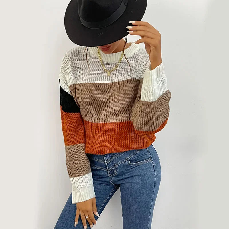 Sienna | Lightweight Colourblock Knit Sweater Bianca Australia